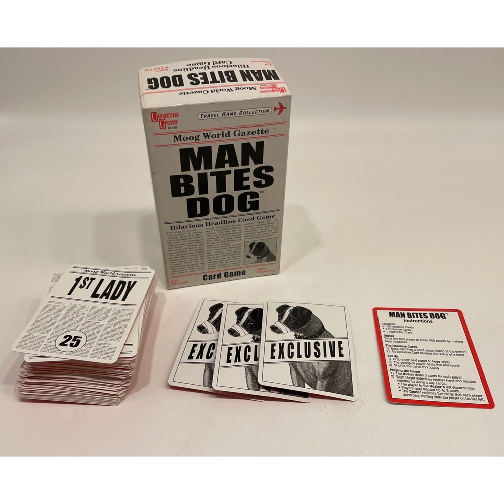Man Bites Dog Card Game By University Games